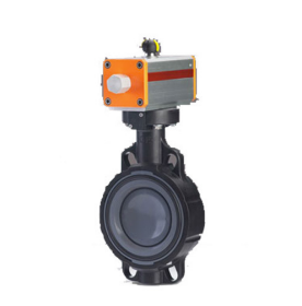 240型PVC對夾式氣動蝶閥閥